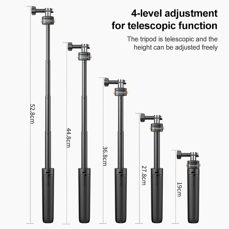 Mini Magnetic Quick Release Selfie Stick Tripod – Compatible with GoPro HERO 13/12/11/10/9, Insta360 X4/X3, and DJI Osmo Action 5 Pro