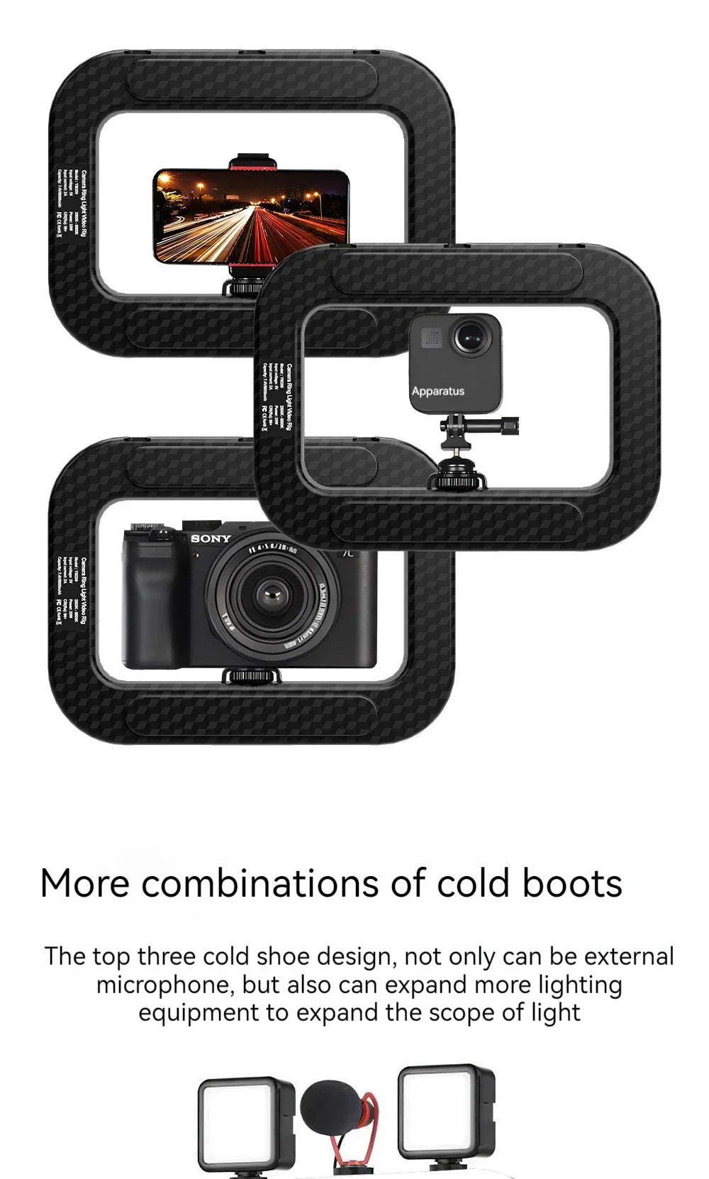 RGB Handheld Ring Fill Light Portable Cell Phone Live Special Rechargeable Photography Light Desktop Selfie Light aro de luz