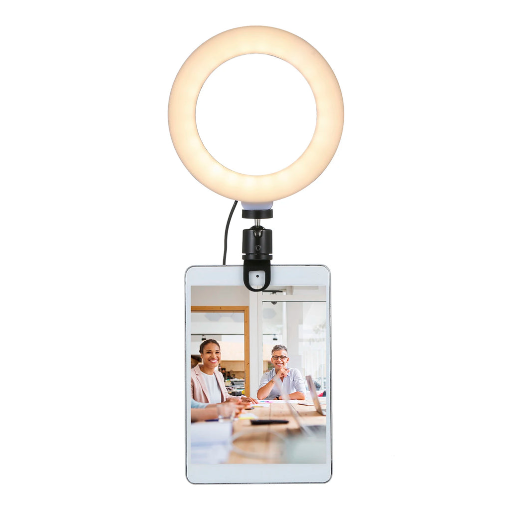 6" Dimmable Ring Light with Clip for Laptop & Computer – USB Video Conference Light for Zoom Meetings, Makeup, Selfie, TikTok, and Live Streaming