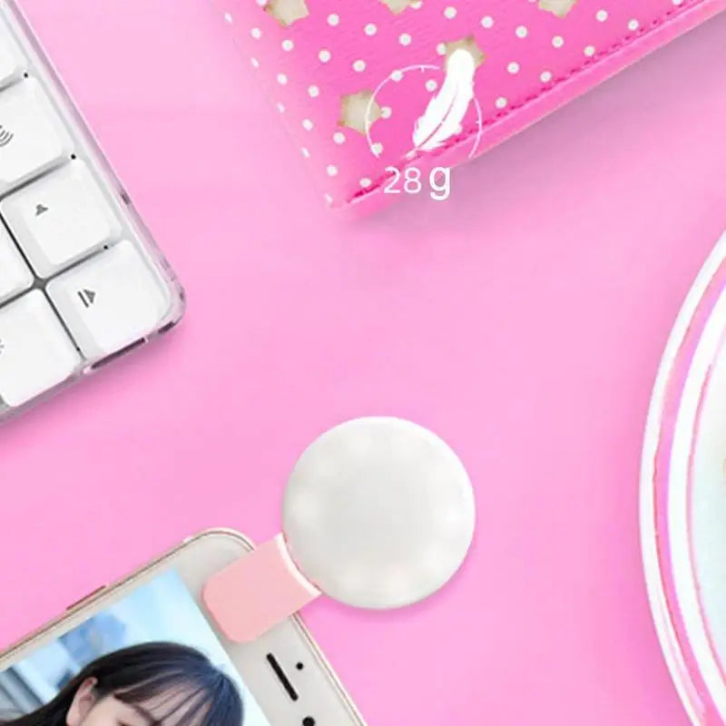 Mobile Phone LED Selfie Ring Light Portable Mini Durable Practical Three Stop Dimming Circle Photography Clip Fill Light