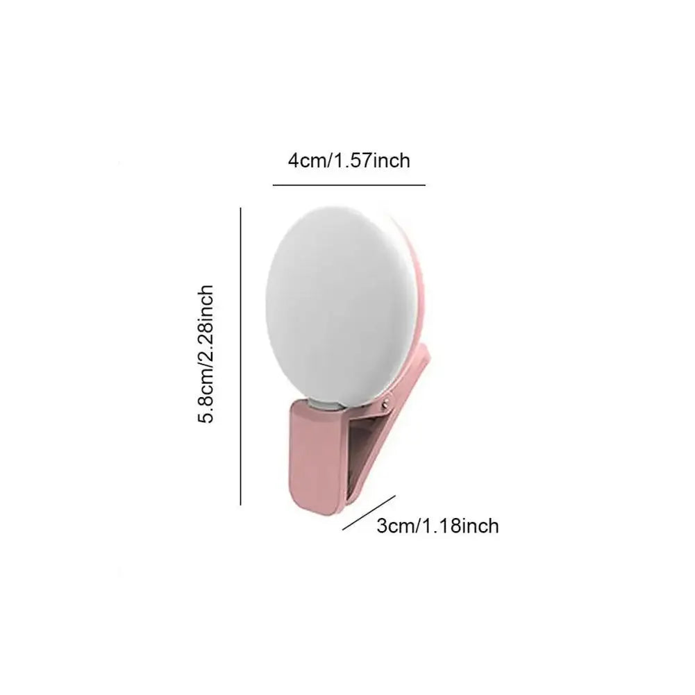 Mobile Phone LED Selfie Ring Light Portable Mini Durable Practical Three Stop Dimming Circle Photography Clip Fill Light
