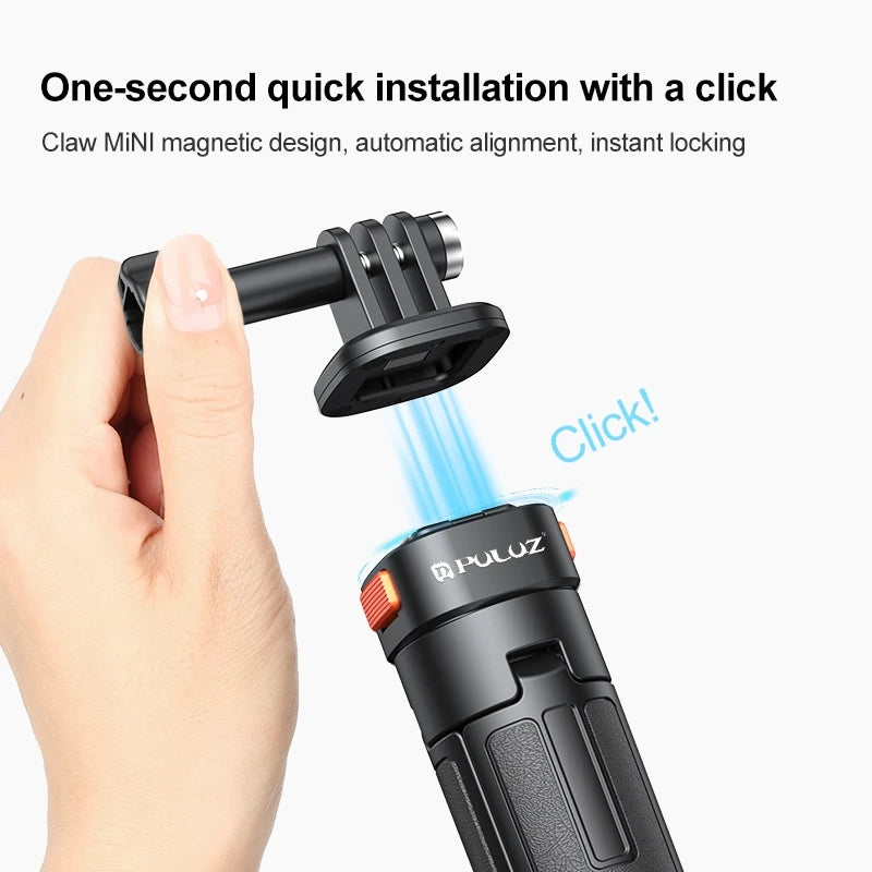 Mini Magnetic Quick Release Selfie Stick Tripod – Compatible with GoPro HERO 13/12/11/10/9, Insta360 X4/X3, and DJI Osmo Action 5 Pro