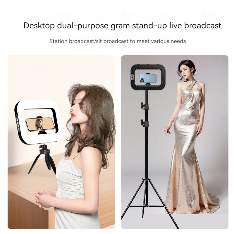 Rechargeable Handheld LED Ring Light – Portable Fill Light for Phone, Photography, and Live Broadcast