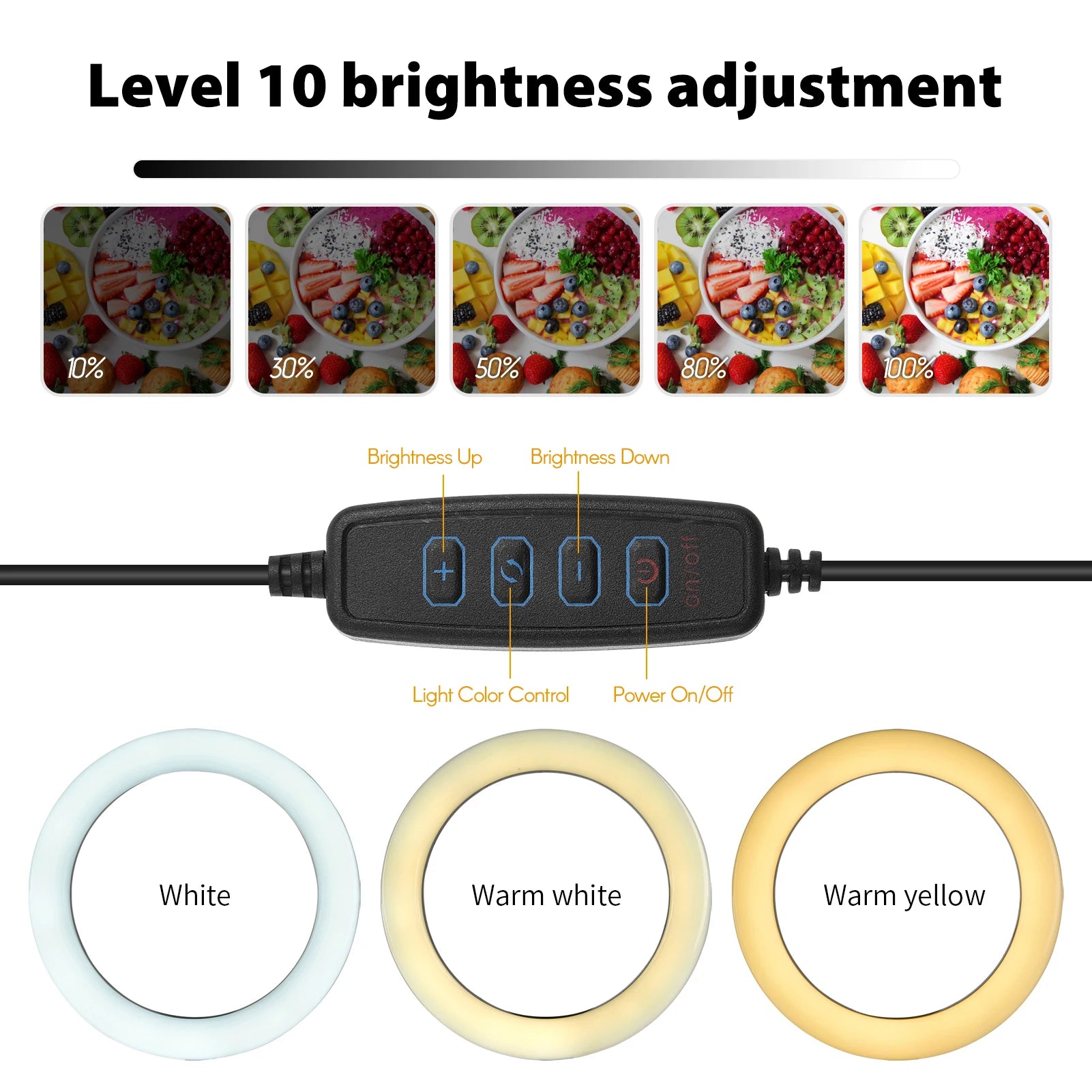 6" Dimmable Ring Light with Clip for Laptop & Computer – USB Video Conference Light for Zoom Meetings, Makeup, Selfie, TikTok, and Live Streaming