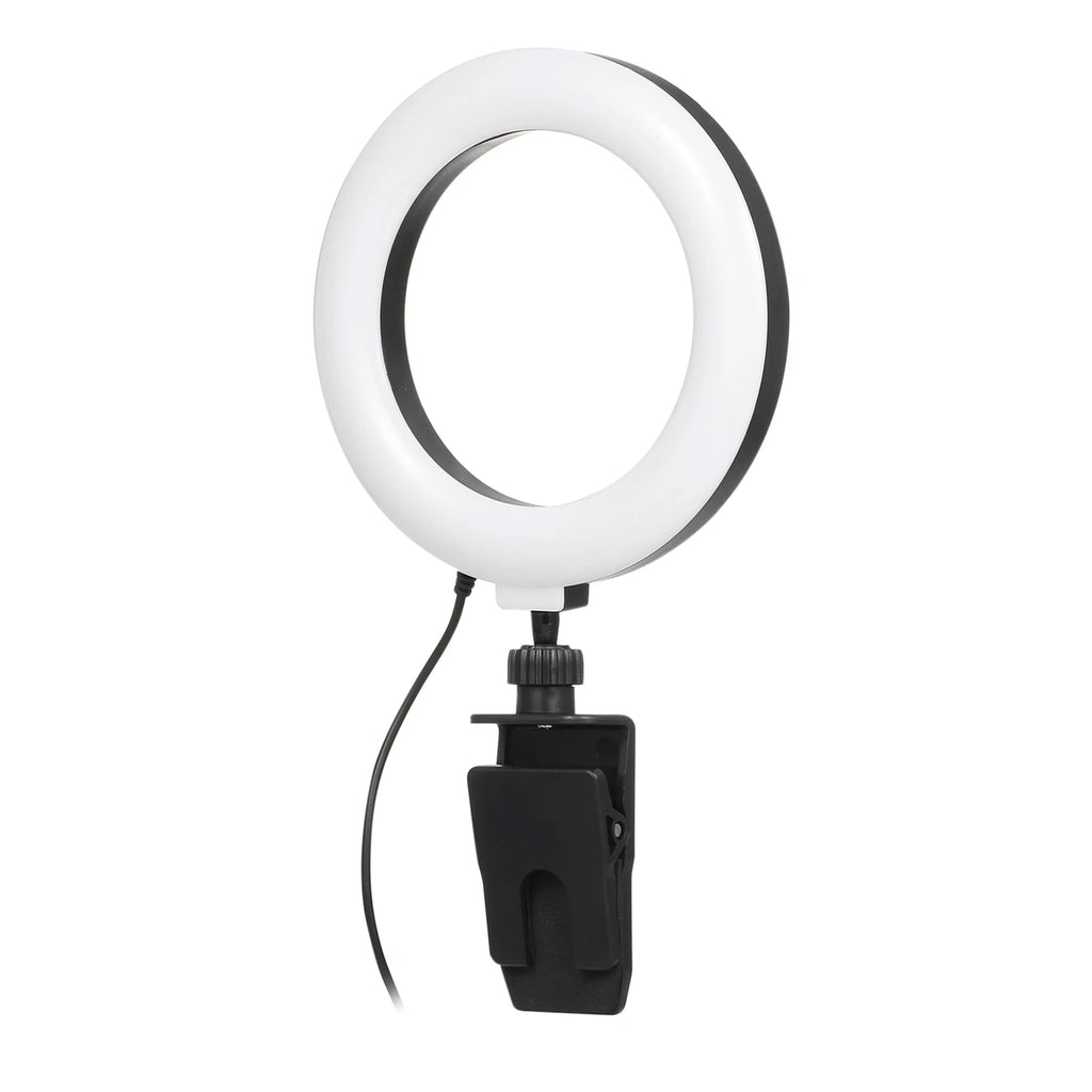 6" Dimmable Ring Light with Clip for Laptop & Computer – USB Video Conference Light for Zoom Meetings, Makeup, Selfie, TikTok, and Live Streaming