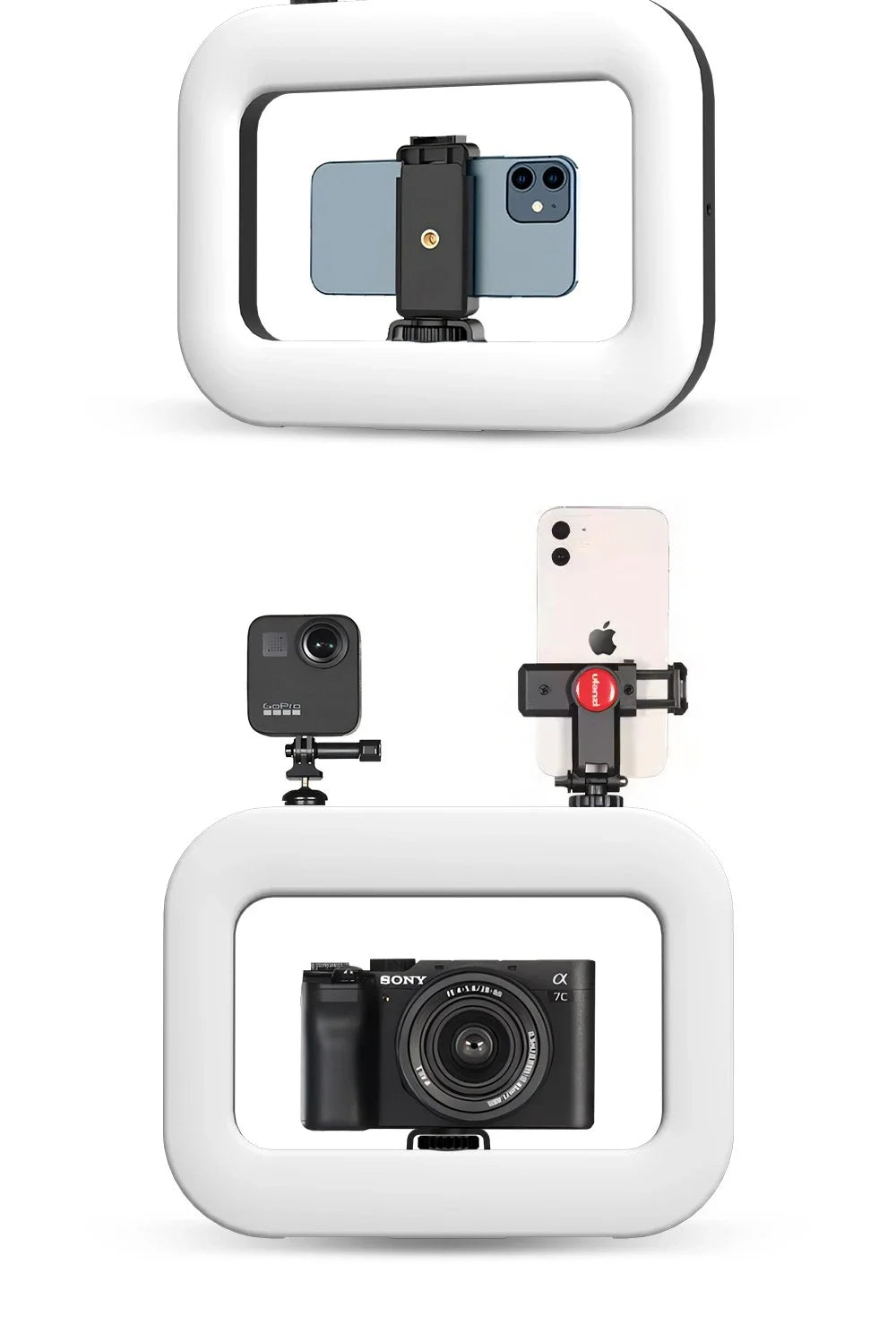 RGB Handheld Ring Fill Light Portable Cell Phone Live Special Rechargeable Photography Light Desktop Selfie Light aro de luz