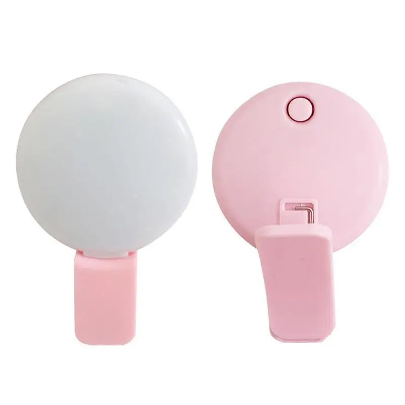Mobile Phone LED Selfie Ring Light Portable Mini Durable Practical Three Stop Dimming Circle Photography Clip Fill Light