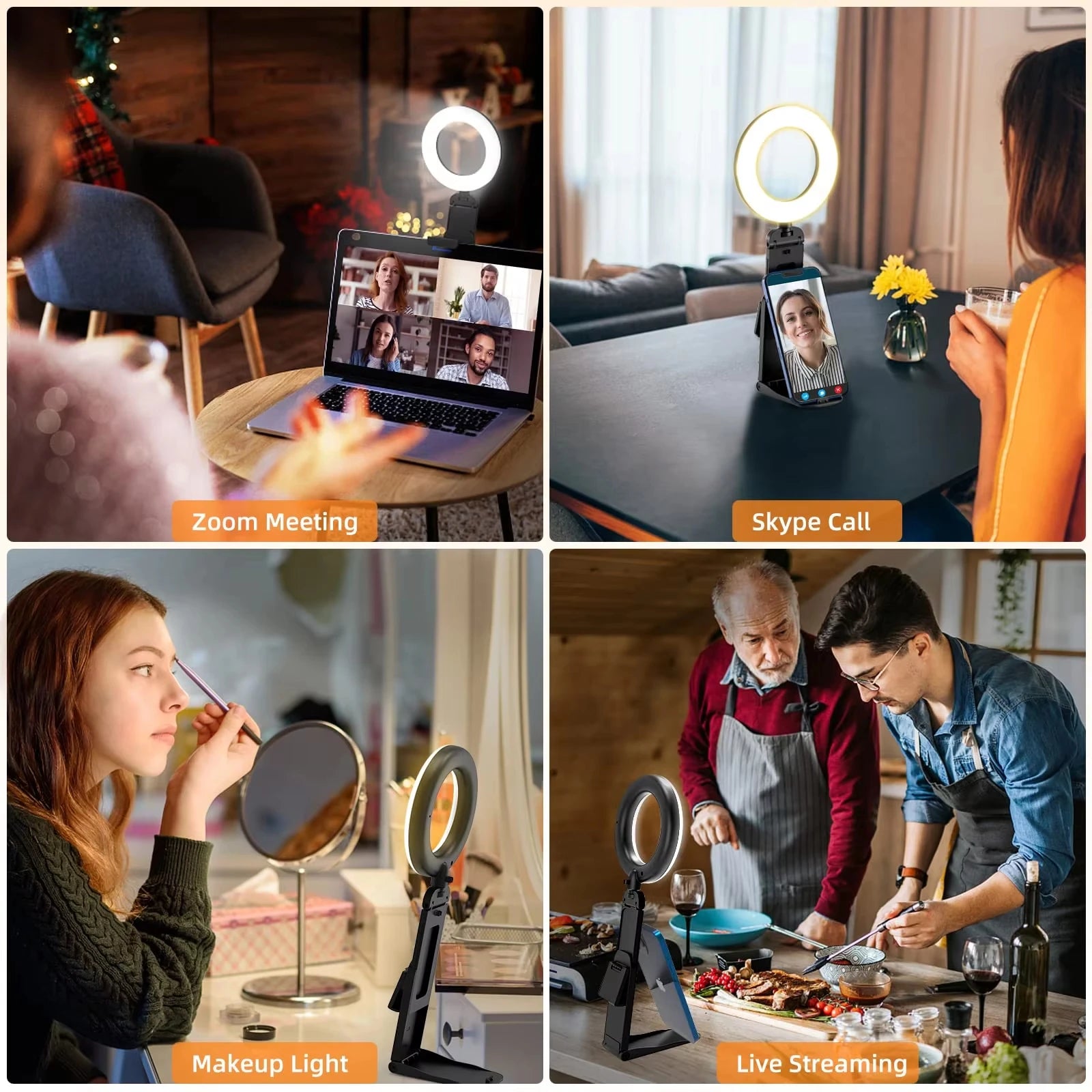 5 Inch LED Ring light Photography Lighting Phone Ringlight With Stand USB Round Fill Lamp for Youtube TikTork Video Live