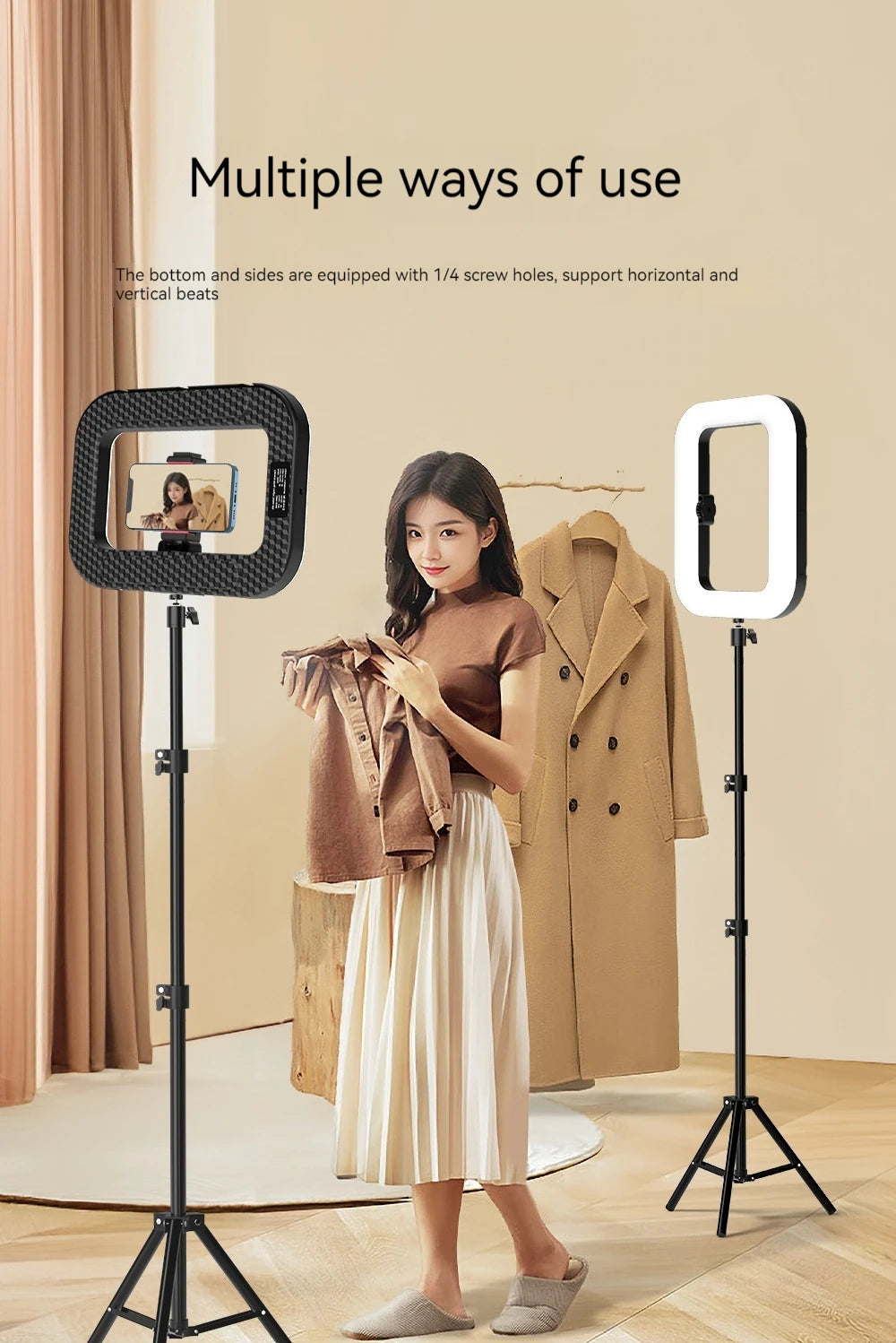 Rechargeable Handheld LED Ring Light – Portable Fill Light for Phone, Photography, and Live Broadcast